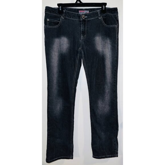 Riflessi Authentic Design Womens Denim Jeans Size 9/10 Dark Gray Straight Leg - Picture 1 of 3